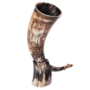 Vase de jardin en corne de couleur marron Pot de fleur de luxe Unique pour la maison décorative faite à la main Vase à fleurs en fer côtier - Product Image 3