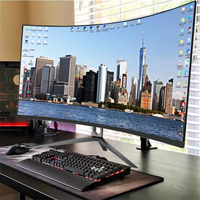 Moniteur de jeu informatique OEM/ODM de marque propre, écran LED pas cher sans cadre, PC incurvé 180/240 Hz, vente en gros de jeux sans bordure, usine 27/32 pouces