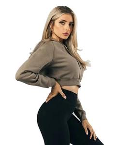 Dernière mode de sweat à capuche à manches longues pour femmes avec logo personnalisé à vendre - Product Image 2