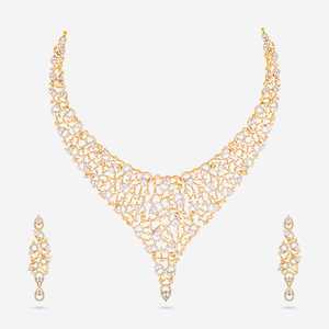 Zircon Necklace 188742 Elegant <b>Wedding</b> <b>Accessory</b> with Dazzling Zircon Stones - Product Image 1