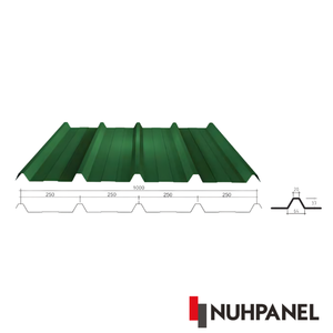 Panneau de toiture trapézoïdal galvanisé RENOPAN TRIPAN, écologique, résistant à l'eau et au feu, 24/1000 37/1000 51/900, pour chambre froide - Product Image 4