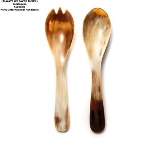 Servidor de Ensalada de Cuerno de Búfalo de Lujo Único, Ecológico, Apto para Lavavajillas, Hecho en India, Herramientas para Ensalada, Último Modelo - Product Image 5