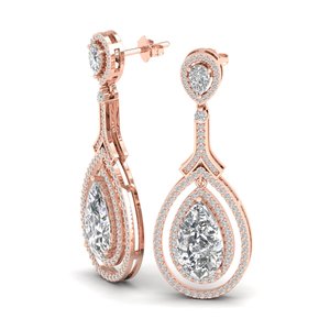 REYES Boucles d'oreilles pendantes en diamant de laboratoire étincelant CVD HPHT 7CT Boucles d'oreilles solitaires en or 14 carats 18 carats pour femmes Bijoux fins - Product Image 3