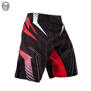 Shorts de MMA de buena calidad para hombre, shorts con impresión de logotipo personalizado, estilo shorts de MMA, ropa de entrenamiento, shorts de grappling. - Product Image 3