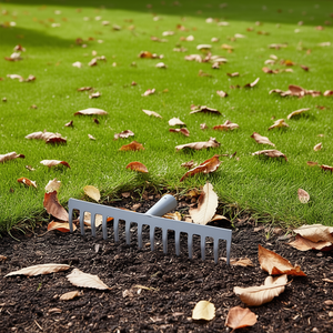 คราดจัดสวนแบบมือถือ ขนาดความกว้างในการทำงาน 295 มม. พร้อมซี่คราดรูปกรวย 12 ซี่ ความยาวซี่ 55 มม. ไม่มีด้ามจับ - Product Image 3