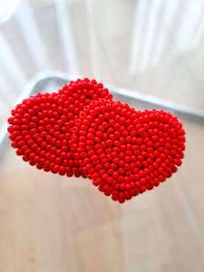 Pendientes de cuentas bohemias con flecos en cascada Andy de diseño turquesa, regalo de joyería único - Product Image 2