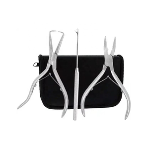 Handtied Hair Extension <b>Tool</b> Kit <b>Skin</b> &White Beads Pulling Loop Hook <b>Tools</b> Weft Extension Pliers Multi-Purpose Hair <b>Care</b> Styling - Product Image 6