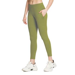 Leggings de gymnastique sans couture taille haute pour femmes pantalons de yoga de fitness d'entraînement doux avec vêtements de sport de poche - Product Image 1