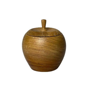 Mango Wooden Handmade Apple Canister Set of 1 For <b>Sugar</b> <b>Coffee</b> <b>Tea</b> Kitchenware Storage Accessories & Wood Storage Canister - Product Image 1