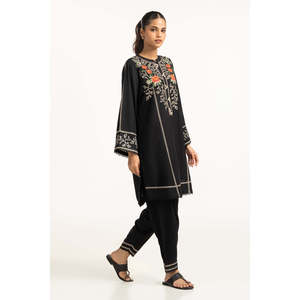 Conjunto de Dos Piezas Casual para Mujer, Negro, de Poliéster con Textura, Bordado, Talla XXS, Largo por Encima de la Rodilla, con Diseño sin Cuello - Product Image 6