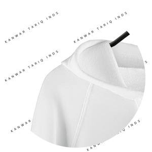 Venta al por mayor personalizado de los hombres de peso pesado pulóver con capucha 100% algodón sólido patrón con capucha recortada sudaderas con capucha hombres gruesos esenciales - Product Image 3