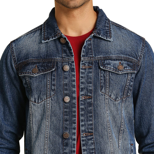 Chaqueta vaquera informal a la moda para hombre al por mayor diseño personalizado talla grande característica invierno tejido calidad exportación Bangladesh - Product Image 6