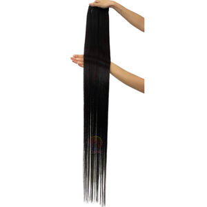 Precio de fábrica 100% cabello Remy humano Real doble dibujado máquina doble trama cruda vietnamita sedoso cutícula alineada hueso pelo liso - Product Image 1