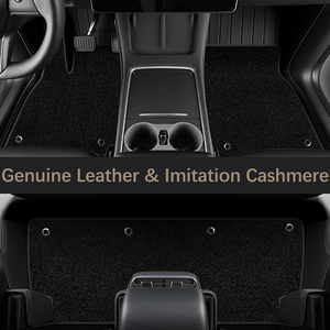 Tappetini per auto in pelle 3D 5D 7D addensati impermeabili di lusso per tappetini per auto personalizzati Tesla Model 3 Model Y - Product Image 6