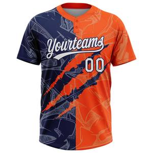 Maillot de club de softball, uniforme de ligue, 100% polyester, col rond, impression numérique, nom de l'équipe personnalisé, logo, positions (avant/gauche) - Product Image 3