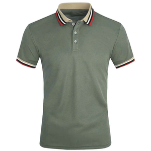 Venta al por mayor de los hombres de verano sólido Casual transpirable algodón Polo moda transpirable hombre de negocios de alta calidad camisa de manga corta - Product Image 1