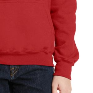 Sudadera de lana roja para hombre y mujer, Sudadera larga de invierno con capucha y estampado bordado con características transpirables de talla grande - Product Image 3