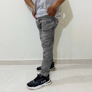 Jeans de rue haute pour hommes, nouvelle mode, pantalons droits et réguliers en denim de travail, grande taille, tricotés et brodés, vente en gros personnalisée - Product Image 3