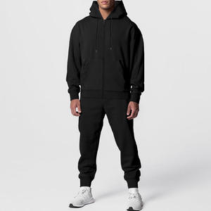 Ensemble de survêtements confortables et respirants avec logo personnalisé en coton/polyester de haute qualité, vêtements de gym, ensembles de fitness, survêtement de jogging - Product Image 1
