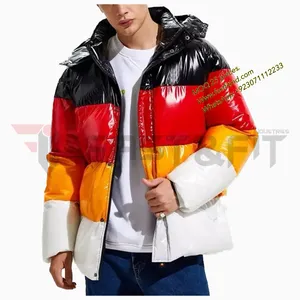 Piumino da uomo di alta qualità multicolore OEM piumino da uomo piumino impermeabile a prova di bolle cappotto invernale oversize