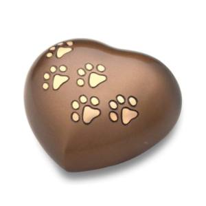 Mini urnes en métal en forme de cœur faites à la main d'Inde, marbre brun, laiton, urnes de crémation pour animaux de compagnie à bas prix - Product Image 5