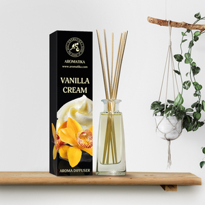 Diffuseur de parfum Aromatika Crème Vanille 100ml avec un parfum chaud et sucré de dessert, parfum d'ambiance longue durée - Product Image 4