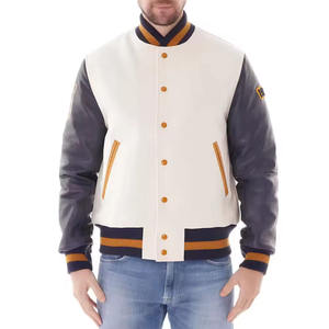Chaqueta universitaria ODM estilo vintage unisex, bomber de invierno premium al por mayor, clásica de béisbol, con letras bordadas, diseño personalizado - Product Image 2