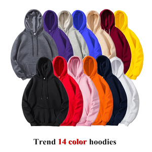Sweats à capuche pour hommes personnalisables 100% coton Sweat à capuche uni style baggy pour hommes pour l'hiver pour des vêtements décontractés et de sport dans toutes les couleurs - Product Image 5