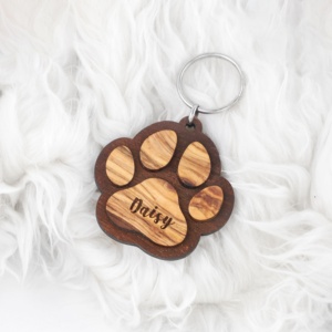 Porte-clés léger en bois écologique fait à la main avec gravure sur logo personnalisable pour les cadeaux de promotion-ArtisRaw Brand - Product Image 5