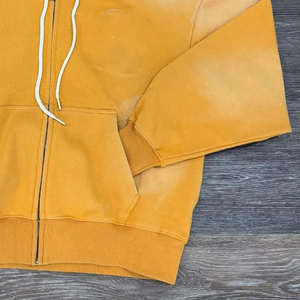 เสื้อฮู้ดดี้วินเทจสไตล์ย้อมสีแบบแอซิด ล้างสีแบบสโตนวอช ทรงโอเวอร์ไซส์ สไตล์เสื้อสเวตเตอร์เก่า ฟอกสีซีดแบบซันเฟด ทรงบ็อกซี่ ใส่ได้ทั้งผู้ชายและผู้หญิง ทรงโอเวอร์ไซส์สำหรับผู้ชาย - Product Image 4