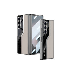 Étui en cuir ultra-fin de luxe pour Samsung Galaxy Z Fold 6, anti-traces de doigts, motif polygonal, protection de l'appareil photo - Product Image 1