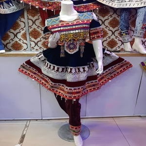 Robe Salwar Kameez traditionnelle afghane vintage à manches longues, best-seller, en tissu de soie filet, qualité exquise pour femmes - Product Image 6