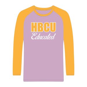 T-shirt à manches longues en coton chenille brodé avec un motif de sororité grecque Divine Nine, style HBCU, lavande - Product Image 2