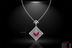 จี้เพชรแท้ ทองคำขาว 14 กะรัต น้ำหนัก 2.42 กะรัต สี EF ทรงบริลเลียนท์ รับรองโดย IGI ความสะอาดระดับ VVS VS หรูหรา สง่างาม - Product Image 3