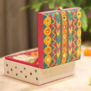 ที่เก็บเครื่องประดับลูกปัดหลากสีหรูหราสำหรับอุปกรณ์เสริมและอัญมณีกล่องเครื่องประดับของขวัญแต่งงาน - Product Image 2