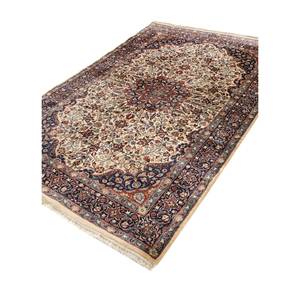 Tapis en laine noué à la main Aalam Blue Pae-5324 9x12 rectangulaire à motif médaillon pour la décoration de la maison, du salon ou de l'couloir - Product Image 2