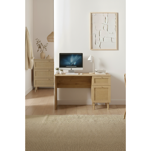 โต๊ะทำงานไม้ซาร์โมบีสมัยใหม่พร้อมลิ้นชัก โต๊ะเขียนหนังสือสำนักงานที่บ้าน บารู โต๊ะคอมพิวเตอร์ วัสดุปาร์ติเคิลบอร์ด เฟอร์นิเจอร์เวิร์กสเตชั่น พีวีซี - Product Image 3