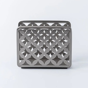 Servilletero Moderno con Diseño Recortado, Acero Inoxidable, Organizador de Mesa Elegante, Base Estable y Duradera, Fácil Acceso, Diseño Elegante - Product Image 2