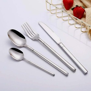 Vaisselle forgée à la main résistante Poignées nouées Ensemble de couverts en métal Couverts Argent fini pour la maison Hôtel et restaurants Utilisation - Product Image 6