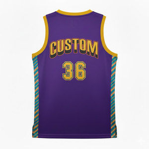 Maillot de basket-ball personnalisé pour hommes, nom et numéro imprimés sur mesure, uniforme d'équipe, débardeur de sport respirant sans manches - Product Image 2