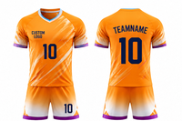 Jersey Sepak Bola Kustom Pria Dewasa Semua Musim 100% Poliester Bernapas Lengan Panjang Cetak Transfer Panas Versi Pemain