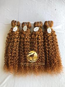 Meilleure qualité nouveau paquet de cheveux colorés couleur bouclée crépue #30 cuticule brésilienne crue alignée temple indien Remy directement de l'Inde - Product Image 3