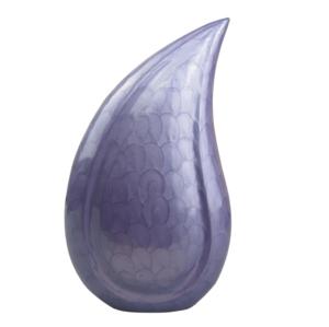 โกศเผาอลูมิเนียมเคลือบสีน้ำเงินท้องฟ้ามีรูปหยดน้ำตาสำหรับเผาขี้เถ้าของมนุษย์ขนาดใหญ่รูปทรงหยดน้ำตา - Product Image 1