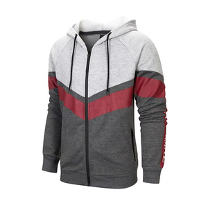 Ensemble de survêtement pour homme respirant, jogging d'hiver avec motif uni, survêtements de sport personnalisés en gros avec capuche - Product Image 2
