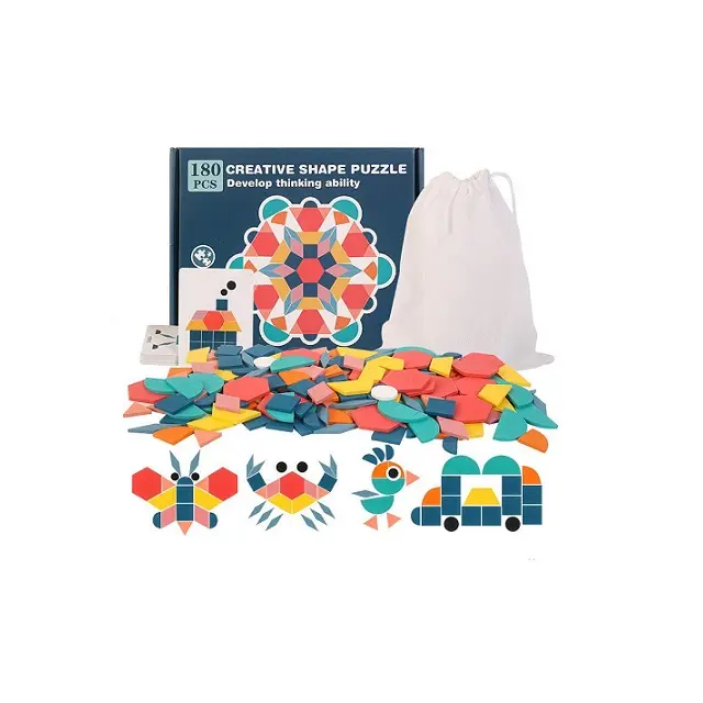 木製ジグソーパズル3D動物を出荷する準備ができて180個の創造的なパズルボードゲームおもちゃ教育玩具