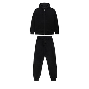 Ensemble survêtement unisexe de luxe pour hommes, pantalon de survêtement à capuche personnalisé et uni, taille normale écologique pour l'hiver - Product Image 1