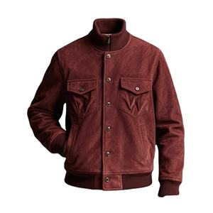 Chaqueta de cuero de motorista para hombre de colección de invierno al por mayor chaqueta de cuero de estilo lujoso para hombre de fabricante al por mayor - Product Image 5