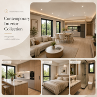 Maison conteneur portable de luxe moderne 20/40 pieds avec cuisine et salle de bain, conception extensible, construction en panneaux sandwich en acier