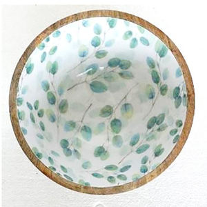 Ensaladera de madera natural ecológica de alta calidad, diseño de impresión esmaltado, juego de cubiertos, vajilla para ocasiones de sopa - Product Image 5