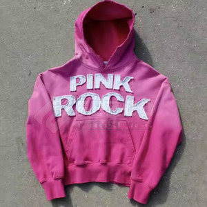 Meilleure qualité hommes en détresse broderie Hoodies 100% coton à prix raisonnable Top produit avec col à capuche - Product Image 2
